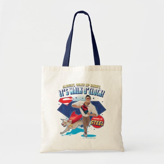 Tote Bag Krypto & Superman - C'est Walk O'Clock ! (Devant)