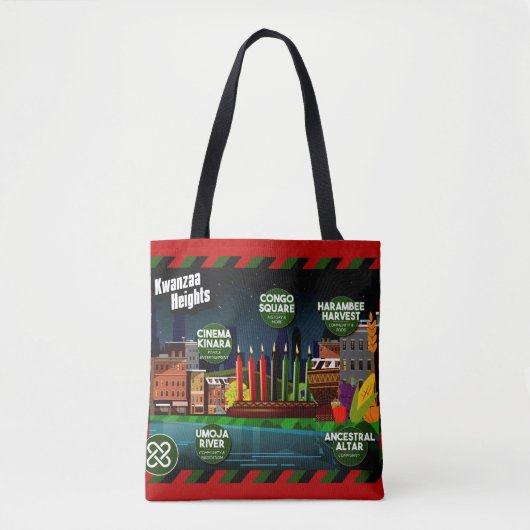 Tote Bag Kwanzaa Heights, Carte de l'hôtel Holidayopolis (Devant)