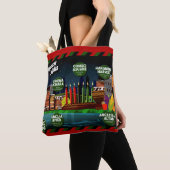 Tote Bag Kwanzaa Heights, Carte de l'hôtel Holidayopolis (De près)