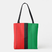 Tote Bag Kwanzaa Rouge Noir Vert Kinara Motif rayé (Dos)