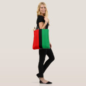 Tote Bag Kwanzaa Rouge Noir Vert Kinara Motif rayé (Sur le modèle)