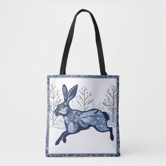 Tote Bag La balade à la mode de Hares Winter (Devant)