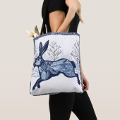Tote Bag La balade à la mode de Hares Winter (De près)