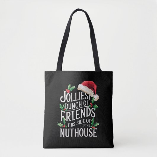 Tote Bag La bande de copains la plus joyeuse Noël Correspon (Devant)