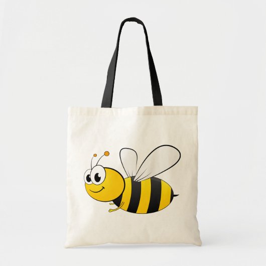 Tote Bag La bande dessinée mignonne gaffent l'abeille (Devant)