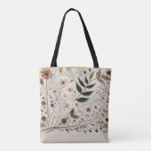 Tote Bag La beauté de la nature Fleurs botaniques & Feuille (Dos)