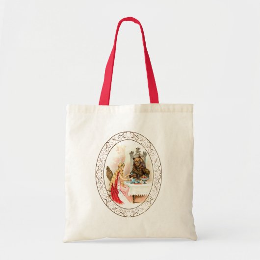 Tote Bag La Beauté En Rose Et La Bête (Devant)