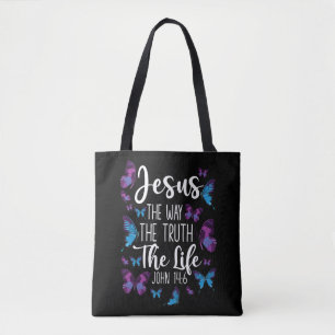 Tote Bag La Bible Verse Jésus Le Chemin La Vérité La Vie