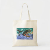 Tote Bag La Biblique Jonah et la Scène de l'Océan Baleine (Devant)