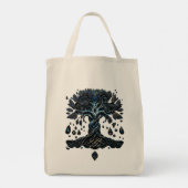 Tote Bag La brillance de l'arbre de vie les pierres précieu (Dos)