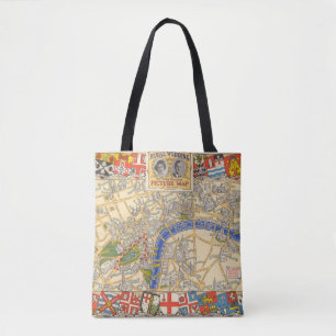 Tote Bag La carte de Daily Telegraph de l'itinéraire royal