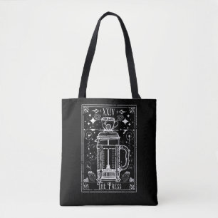 Tote Bag La carte de tarot de la caféière à piston