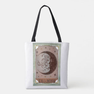 Tote Bag La carte de tarot vintage de la Lune Art céleste
