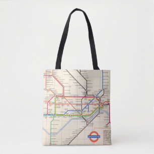 Tote Bag La carte souterraine de Londres