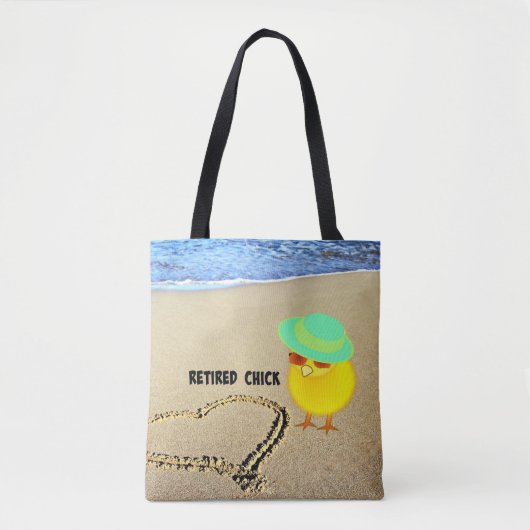 Tote Bag La Chick retraitée à la plage (Devant)