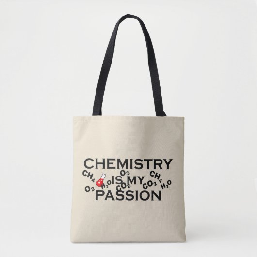 Tote Bag la chimie est ma passion drôle chémotiste (Devant)