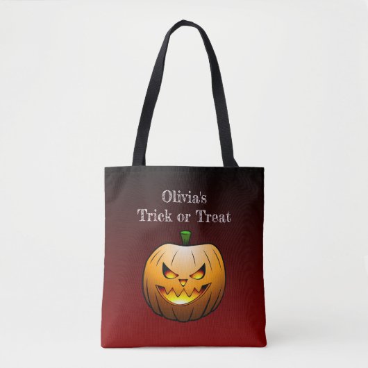 Tote Bag La citrouille d'Halloween de Jack O'lantern (Devant)