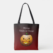 Tote Bag La citrouille d'Halloween de Jack O'lantern (Dos)