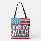 Tote Bag La contraception commence à l'érection mains des f (Dos)