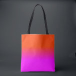 Tote Bag La couleur au néon d'ombre d'Ombre d'orange et de<br><div class="desc">La couleur au néon d'ombre d'Ombre d'orange et de roses indien se fanent. Les nuances d'Ombre vont des roses indien brouillées dans l'orange au néon dans cette palette de coucher du soleil le néon, orange, chaud, rose, ombre, ombre, couleur, se fanent, tendent, lumineux, fluorescent, barre de mise en valeur, école,...</div>