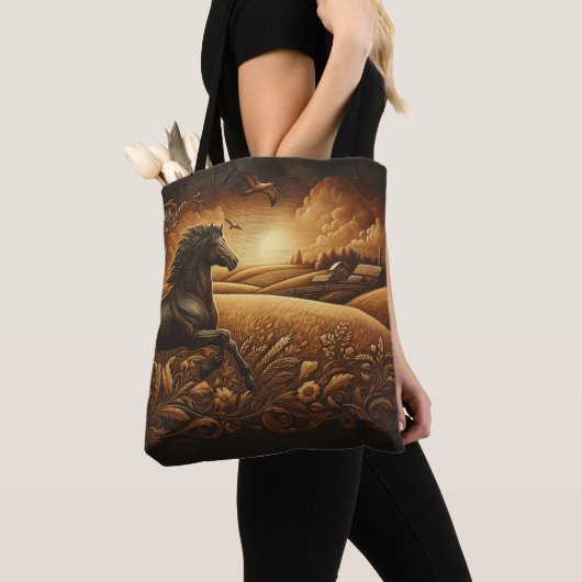 Tote Bag La course d'or de Black Stallion (De près)