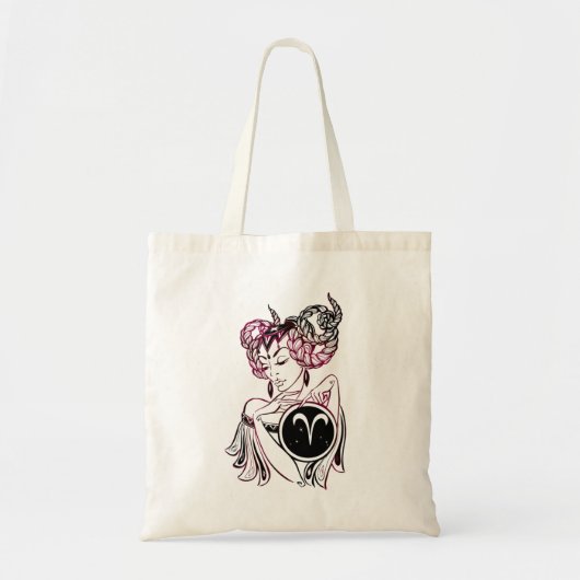 Tote Bag La Dame Art déco d'Aries (Devant)