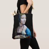 Tote Bag La Dame avec une mine, Léonard de Vinci (De près)
