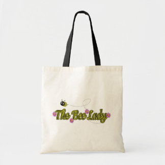 Tote Bag la dame d'abeille avec des fleurs
