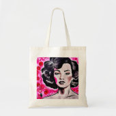 Tote Bag La Dame de Glam rétro des années 60 (Devant)