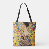 Tote Bag La Dame de Gustav Klimt avec un fan (Dos)