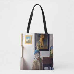 Tote Bag La dame debout dans une virginale, Johannes Vermee