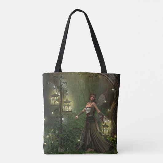 Tote Bag La Dame des Lanternes Imprimez Fourre-tout (Dos)