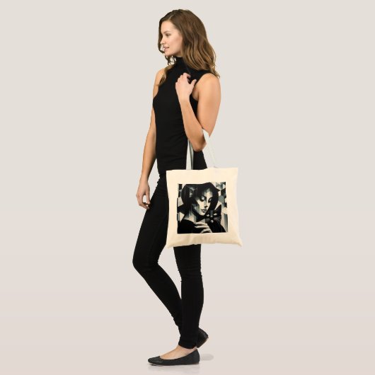 Tote Bag La dame du chat Graffiti (Devant (modèle))