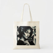 Tote Bag La dame du chat Graffiti (Devant)