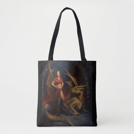 Tote Bag La Dame et le Dragon (Devant)