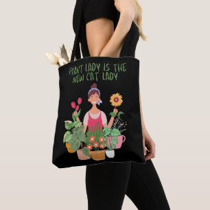 Tote Bag La Dame plante est la Nouvelle Dame Chat