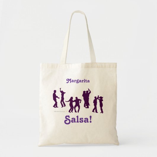 Tote Bag La danse de Salsa pose des silhouettes faites sur (Devant)