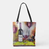 Tote Bag La Dégustation De Vins Art numérique coloré (Dos)