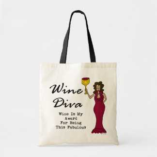 Tote Bag La diva "vin de vin est ma récompense pour être