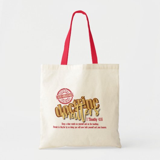 Tote Bag La "doctrine importe" budget Fourre-tout (rouge) (Devant)
