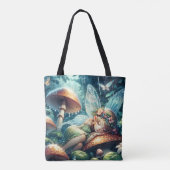 Tote Bag La fée éthérée coule sur un champignon (Dos)