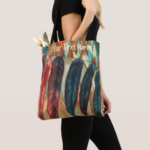 Tote Bag la feuille d'automne colore l'art moderne stylisé
