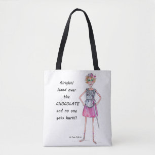Tote Bag La Figure Armorée Rouge Demande Du Chocolat