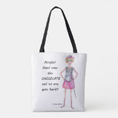 Tote Bag La Figure Armorée Rouge Demande Du Chocolat (Dos)