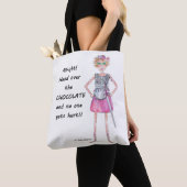 Tote Bag La Figure Armorée Rouge Demande Du Chocolat (De près)