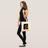 Tote Bag La fille avec une boucle d'oreille de perle., par (Devant (modèle))