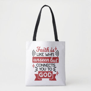 Tote Bag La foi est comme le Wi-Fi : invisible mais vous co