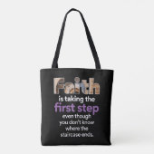 Tote Bag "La Foi Fait Le Premier Pas..." Graphique (3,9 W) (Dos)