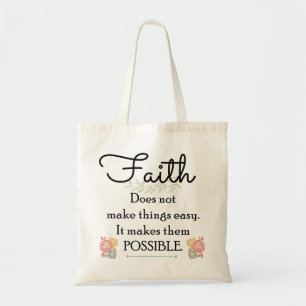 Tote Bag La foi ne rend pas des choses bible facile et