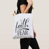 Tote Bag La foi sur la peur Évangile Graphiques Célèbre chr (De près)